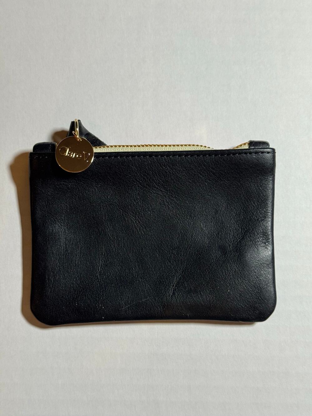 Clare V. Coin Clutch - Black Leather